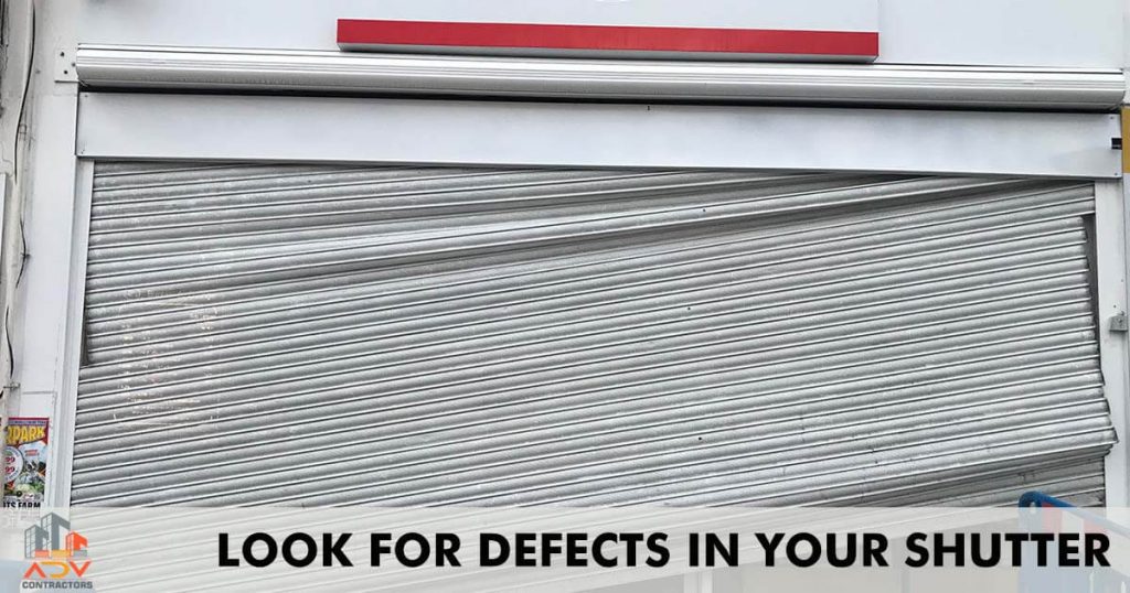 Look for defects in your shutter