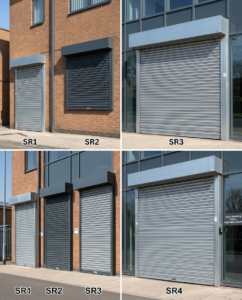 SR1, SR2, SR3 or SR4 security shutters